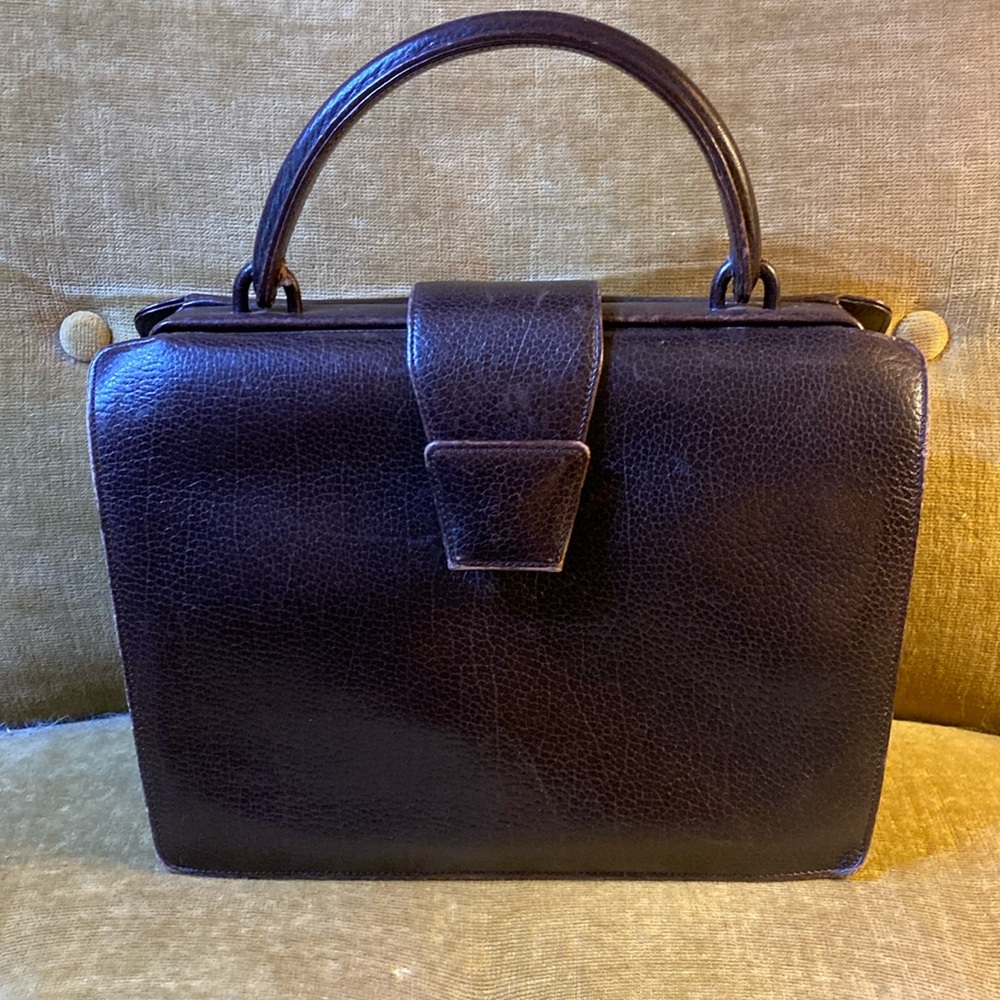 Vintage Nettie Rosenstein brown handbag